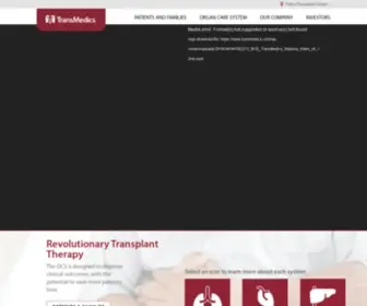 Transmedics.com(The TransMedics Organ Care System (OCS™)) Screenshot