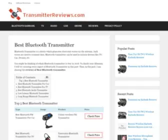 Transmitterreviews.com(Best Bluetooth Transmitter in 2020 Reviews) Screenshot