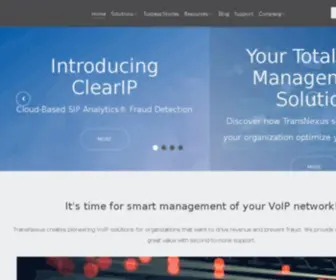 Transnexus.com(Telecom software) Screenshot