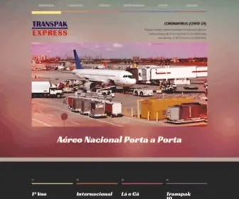 Transpak.com.br(Transporte Aéreo) Screenshot