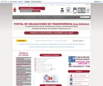 Transparenciasinaloa.gob.mx(Gobierno del Estado de Sinaloa) Screenshot