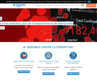 Transparency-France.org(Transparency International France) Screenshot