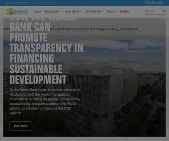 Transparency.org(Transparency International) Screenshot