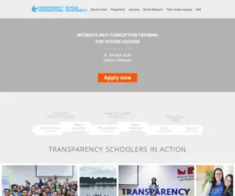 Transparencyschool.org(Transparency International School on Integrity) Screenshot