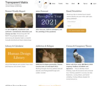 Transparentmatrix.com(Human Design and Astrology) Screenshot