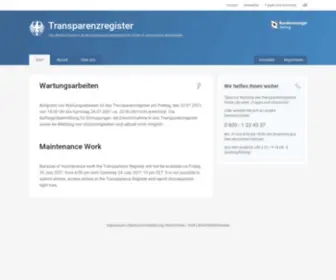 Transparenzregister.de(Transparenzregister) Screenshot