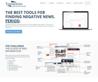 Transparint.com(Risk Intelligence Data) Screenshot