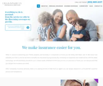 Transparityinsurance.com(Transparity Insurance Services) Screenshot