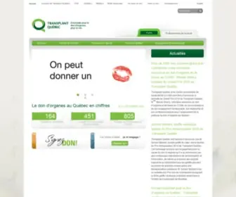 TransplantQuebec.ca(Transplant Québec) Screenshot