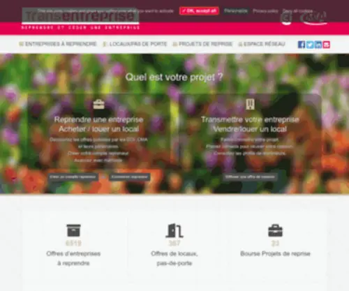 Transpme.fr(Transmission/Reprise d'Entreprises) Screenshot