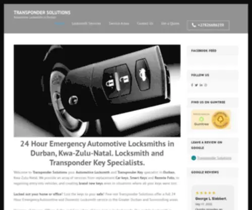 Transpondersolutions.co.za(Emergency Auto Locksmiths In Durban) Screenshot
