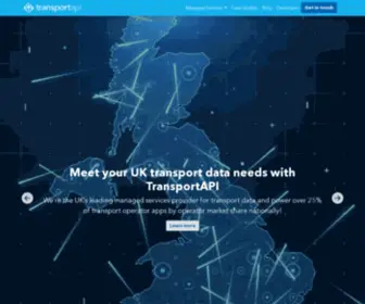 Transportapi.com(The managed services provider for UK transport data) Screenshot