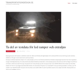 Transportationdesign.se(Fordondesign och produktutveckling) Screenshot