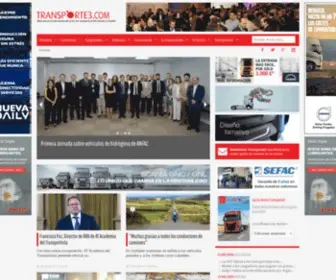 Transporte3.com(Transporte 3: La Revista Decana del transporte de Mercancías Camiones) Screenshot
