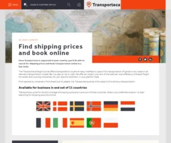 Transporteca.com(Zoek Verzendkosten) Screenshot