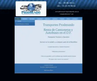 Transportesprodmundo.com.mx(Renta de Camionetas y Autobuses en el DF Transportes Prodmundo) Screenshot