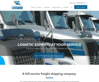 Transportlessard.com(Truck service across Canada & US) Screenshot