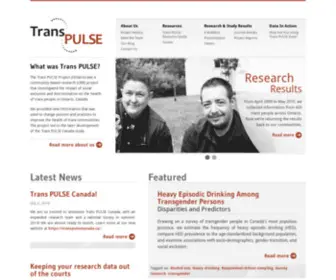 Transpulseproject.ca(Trans PULSE Project) Screenshot