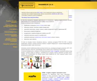 Transrem.com.pl(Suwnice, wciągniki, zawiesia) Screenshot