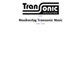 Transsonic.com(Transsonic Records) Screenshot