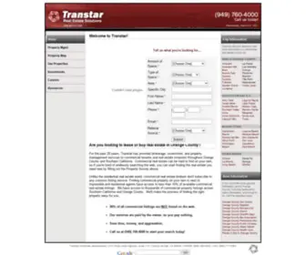 Transtar.com(Orange County Commercial Real Estate) Screenshot