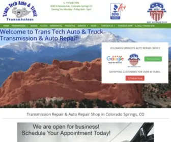 Transtechtransmissions.com(Transmission & Auto Repair in Colorado Springs) Screenshot
