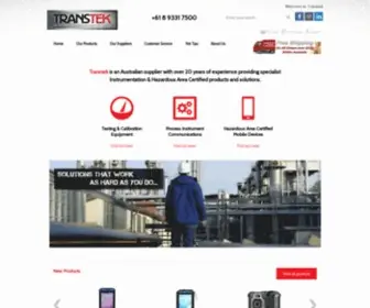 Transtek.com.au(Test Equipment) Screenshot