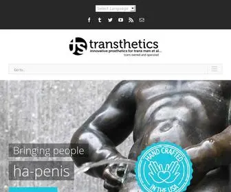 Transthetics.com(Realistic FTM Packers & Prosthetics For Transgender Men) Screenshot