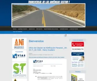 Transversaldelasamericas.com(Bienvenidos) Screenshot