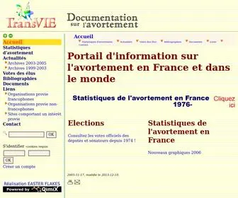 Transvie.com(Documentation sur l'avortement) Screenshot