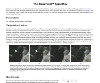 Transvoxel.org(The Transvoxel Algorithm for Voxel Terrain) Screenshot
