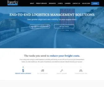 Tranzact.com(Transportation Spend Management & Supply Chain Solutions) Screenshot