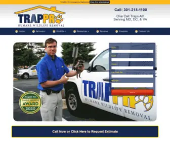 Trappro.com(Humane Wildlife Removal Maryland Squirrel Trapping Raccoons) Screenshot