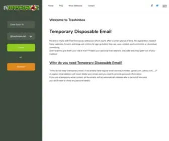 Trashinbox.net(Temporary Disposable Email) Screenshot