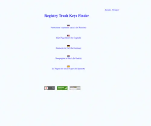 Trashreg.com(Registry Trash Keys Finder) Screenshot