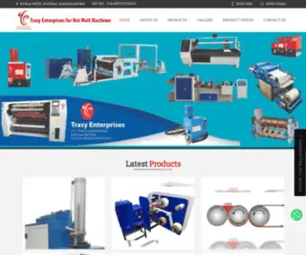 Trasyenterprises.com(Manufacturer exporter Supplier of TE 06 B Carton Box Sealing Machine in India) Screenshot