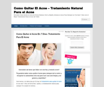 Tratamientoparaelacne.info(Como Quitar el Acne En 7 Dias) Screenshot