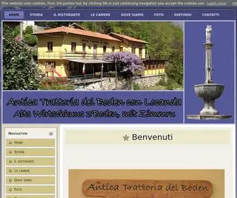 Trattoriaboden.it(===Antica Trattoria del Boden con Locanda===Ornavasso=Verbania=Lago Maggiore=Italy===) Screenshot