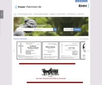 Trauer-Rheinmain.de(Traueranzeigen Ihrer Region) Screenshot