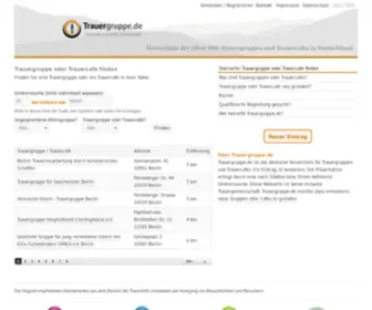 Trauergruppe.de(Das Verzeichnis der Trauergruppen und Trauercafes in Deutschland finden Sie auf) Screenshot