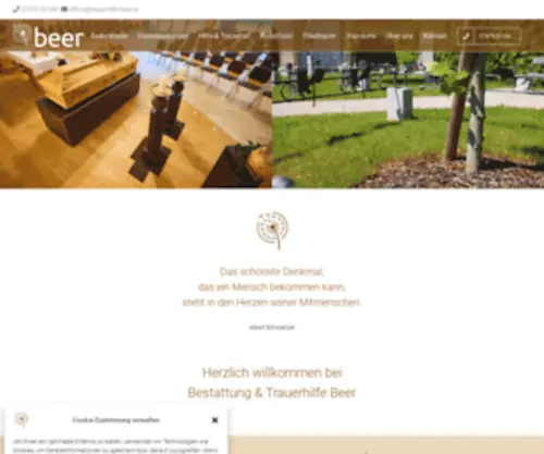 Trauerhilfe-Beer.at(Trauerhilfe beer) Screenshot
