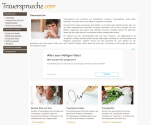 Trauersprueche.com(Trauersprüche) Screenshot