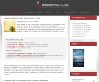 Trauersprueche.org(Trauersprüche) Screenshot