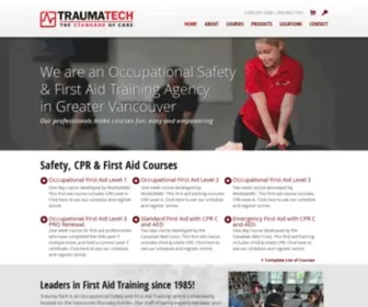 Traumatech.com(First Aid Training and Safety Courses Vancouver BC) Screenshot