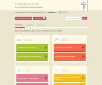 Trauspruch.de(In drei Schritten zum passenden Bibelvers) Screenshot
