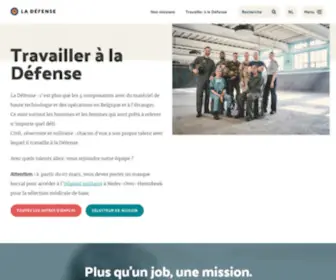 Travailleraladefense.be(Travailler à la Défense) Screenshot