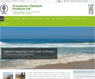 Travancoretitanium.com(The largest manufacturers and suppliers of Titanium Dioxide (Anatase Grade)) Screenshot