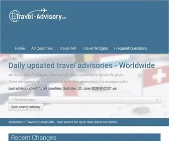 Travel-Advisory.info(Global Travel Advisories) Screenshot