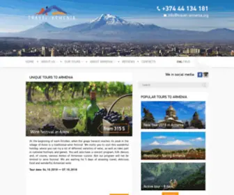 Travel-Armenia.org(Various tours to Armenia) Screenshot