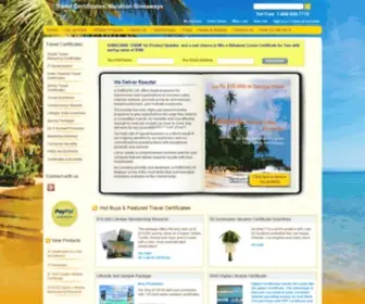 Travel-Certificates.com(Travel certificates) Screenshot